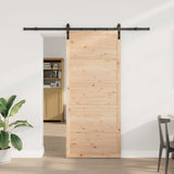 Sliding Door Natural 80 x 208 cm Solid Pine Wood 3445640