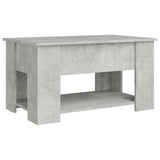 ZNTS Coffee Table Concrete Grey 79x49x41 cm Engineered Wood 809714