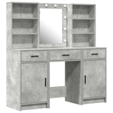 Dressing Table Set 3 pcs Concrete Grey Engineered Wood 3334293