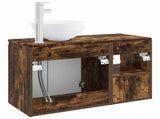 Bathroom Furniture Set 2 pcs Smoked Oak Engineered Wood 3404029