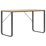 ZNTS Computer Desk Black and Oak 120x60x73 cm 20252