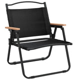 ZNTS Camping Chairs 2 pcs Black 54x43x59cm Oxford Fabric 319482