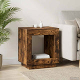 Side Table Smoked Oak 60 x 40 x 65 cm Engineered Wood 899899