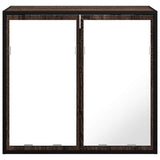 Bathroom Mirror Cabinet Brown Oak 65x20x60 cm Engineered Wood 849258