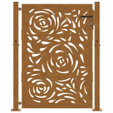 Garden Gate 100x150 cm Weathering Steel Flame Design 4100996