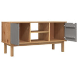 TV Cabinet OTTA Brown and Grey 113.5x43x57 cm Solid Wood Pine 348595