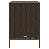Garden Storage Cabinet Brown 55x59x80 cm Poly Rattan 365552