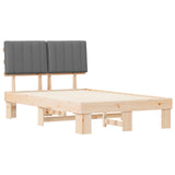 Bed Frame with Upholstered Headboard Light Grey 120 x 190 cm 877504