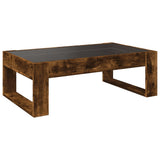 Coffee Table with Infinity LED Smoked Oak 90x53x30 cm 847641