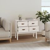 Console Cabinet White 90x40x78 cm Solid Wood Pine 821740