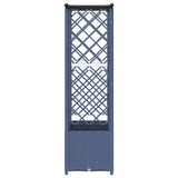 Raised Bed with Trellis and Roof Grey 163.5 x 40 x 138 cm PP 42032573