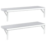 Wall Shelves 2 pcs 75x23.5 cm Silver Stainless Steel 3214507
