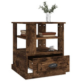 Side Table Smoked Oak 50x50x60 cm Engineered Wood 816413
