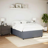 Bed Frame without Mattress Dark Grey Double Velvet 3285044