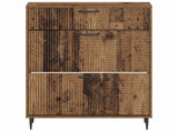 Shoe Cabinet HAARLEM 78 x 24 x 103 cm Engineered Wood Old Wood 896883