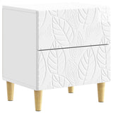 Bedside Table High Gloss White 43 x 34.5 x 48 cm 894993