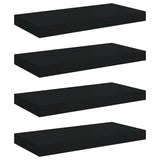 Floating Wall Shelves 4 pcs Black 50x23x3.8 cm MDF 323831
