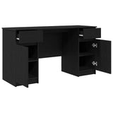 Desk Black oak Engineered wood 140 x 49 x 76 cm 3328508