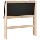Upholstered Headboard Black 100 cm Solid Pine Wood 879301
