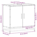 ZNTS Bathroom Sink Cabinet Sonoma Oak 65x33x60 cm Engineered Wood 849265