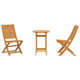 Folding Bistro Set Folding 3 pcs Brown Solid Acacia Wood 3375692