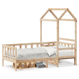 Day Bed with Roof without Mattress 80x200 cm Solid Wood 3282212