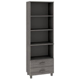 Highboard HAMAR Light Grey 60x35x180 cm Solid Wood Pine 340491