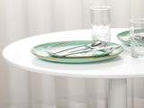75H x 70cm Two-Person Minimalistic Dining Table - White T3398P343161