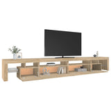TV Cabinet with LED Lights Sonoma Oak 290x36.5x40 cm 3152804