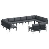 Garden Sofa Set Anthracite Steel 3379026