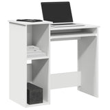 Desk with Shelves White 84x40x78 cm Engineered Wood 860445