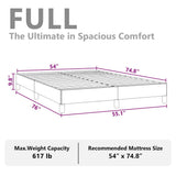 Bed Frame without Mattress Light Grey 137x190 cm Full Fabric 346758