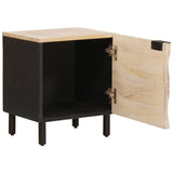 Bedside Cabinet White 40 x 33 x 46 cm Solid Mango Wood 4017860