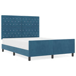 ZNTS Bed Frame Dark Blue 140x190 cm Velvet 3344877