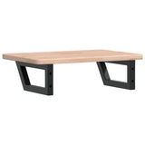Basin Shelf Wall Mounted Steel and Solid Wood Oak 3302335