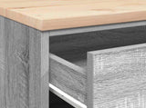 Garage Storage Cabinet Grey Sonoma 60x51x85 cm Solid Wood Pine 860603