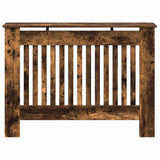 Radiator Cover Smoked Oak 112 x 19 x 81.5 cm Engineered Wood 884108