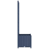 Garden Planter with Trellis Blue Grey 40x40x136 cm PP 318249