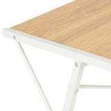 Desk with Shelf White and Oak 116x50x93 cm 20291