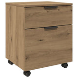 Mobile File Cabinet with Wheels Artisan Oak 45x38x54 cm Engineered Wood 856950