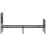 Bed Frame without Mattress Smoked Oak 90x190 cm Single Engineered Wood 4106918