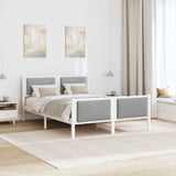 Bed Frame with Headboard Light Grey 140 x 200 cm Fabric 3394267