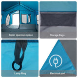 Family Tent Blue and Grey 620 x 322 x 240 cm Polyester 4100698