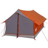 Camping Tent 2-Person Grey and Orange Waterproof 94361