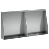 Retaining Wall 2 pcs 40 x 12 x 40 cm Galvanised Steel Silver 8015253