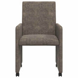 Dining Chairs with Wheels 2 pcs Dark grey 57 x 66 x 94 cm 42017827