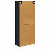 Highboard Black Oak 69.5 x 34 x 180 cm Engineered Wood 3416064