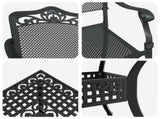Garden Table Set 5 pcs Black Cast Aluminium 3334745