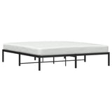 Metal Bed Frame without Mattress Black 183x213cm 373660