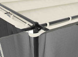 Gazebo with Mesh Walls Cream 4x3 m Steel 4003911